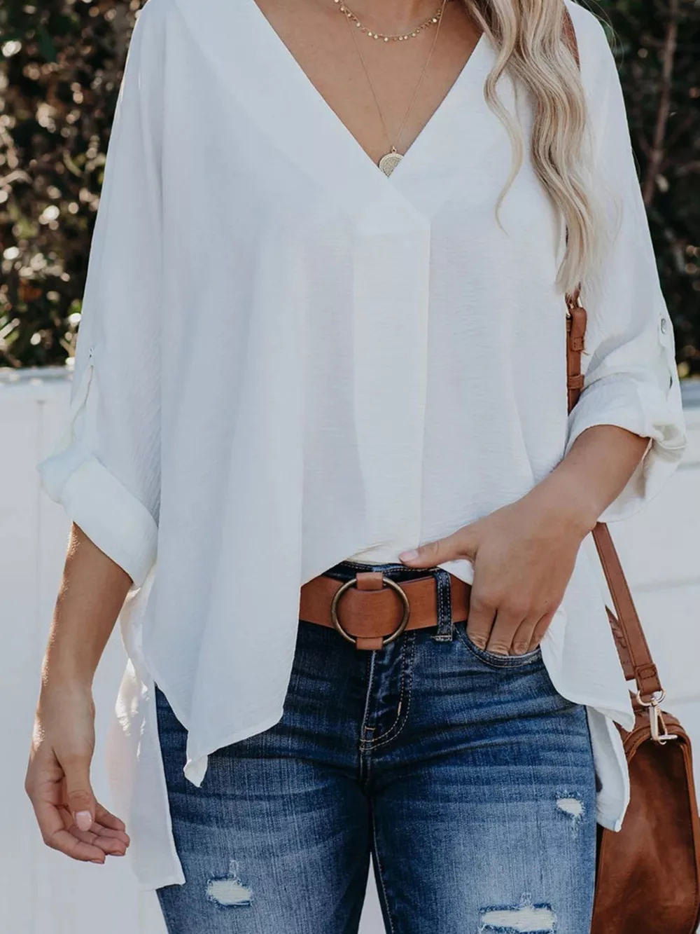 Elegant V-Neck Long Sleeve Blouse, image 18