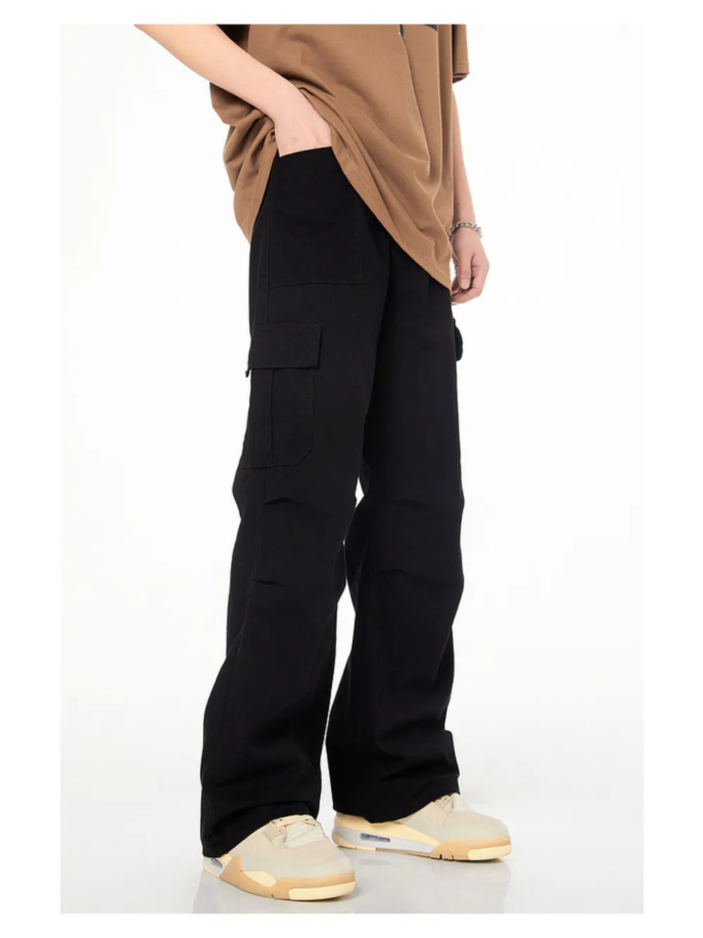 Men's Full Size Loose Fit Cargo Pants Plus Size, image 6