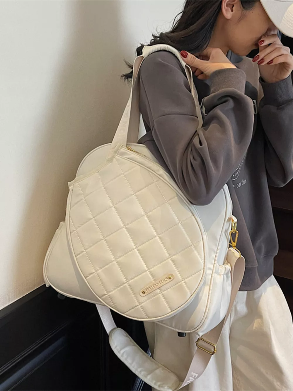 Quilted Badminton Racket Shoulder Bag, image 6