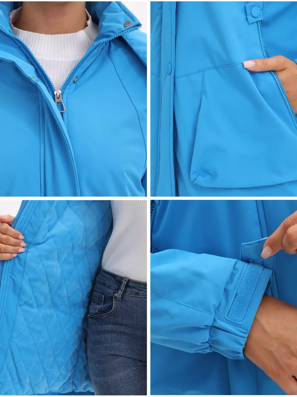 Full Size Hooded Mid-Length Windproof Outerwear Plus Size, image 17