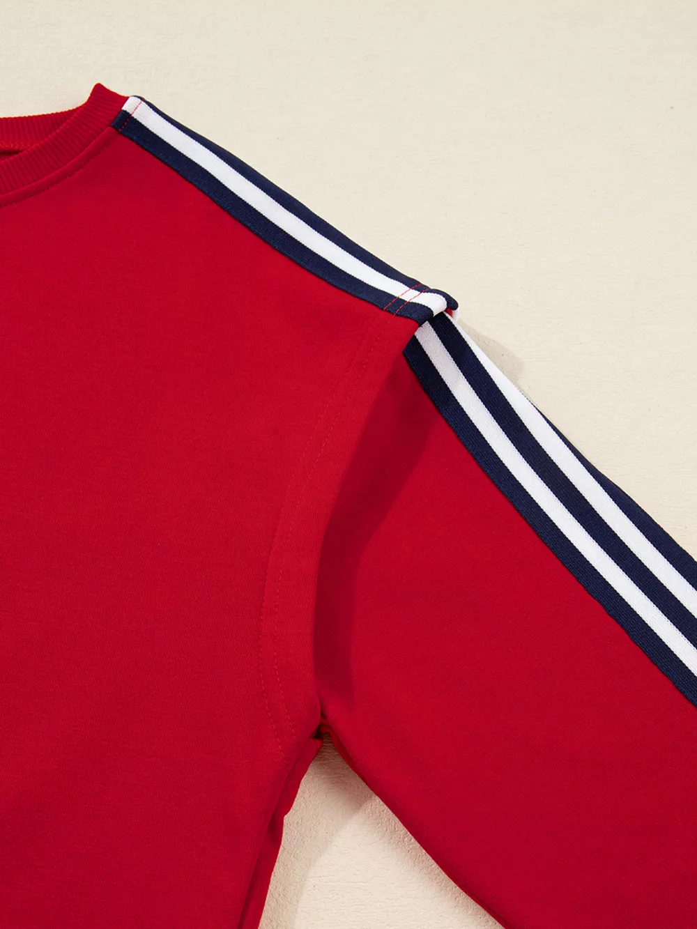 Contrast Striped Detail Varsity Sweatshirt, image 9