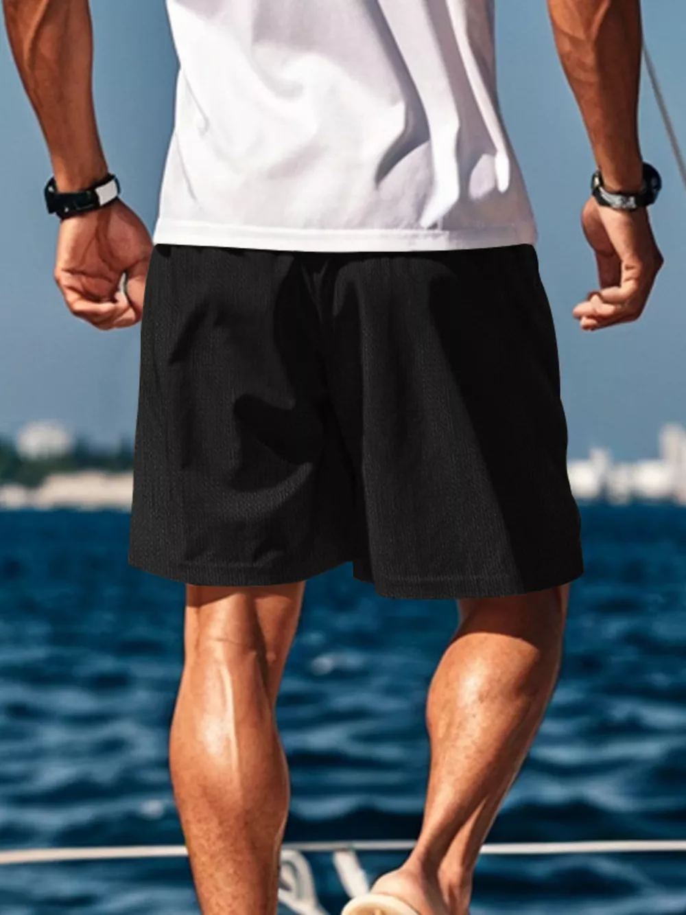 Men's Drawstring Causal Shorts, image 10