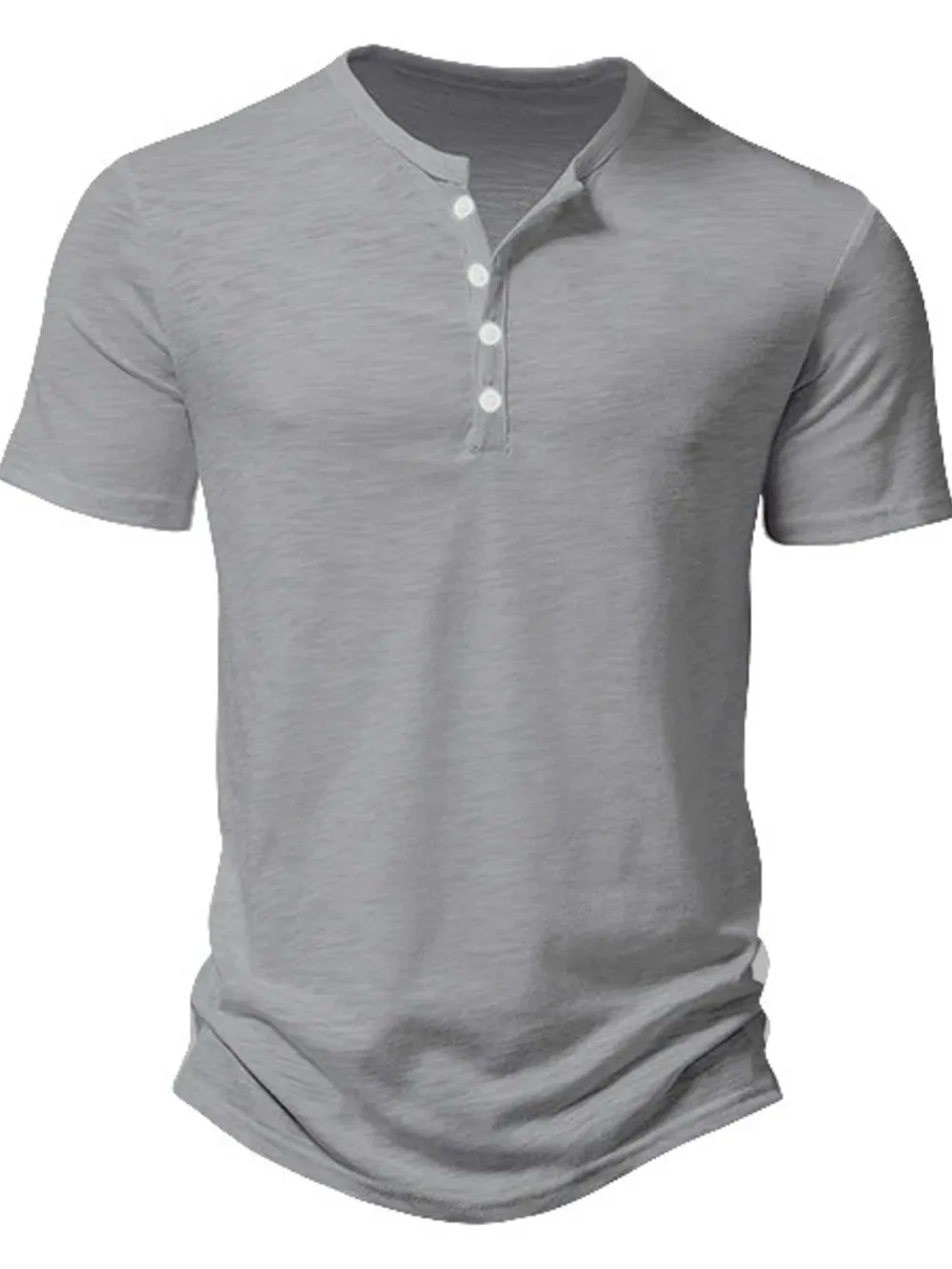 Men's Full Size Button Detail Short Sleeve Active T-Shirt Plus Size, image 8
