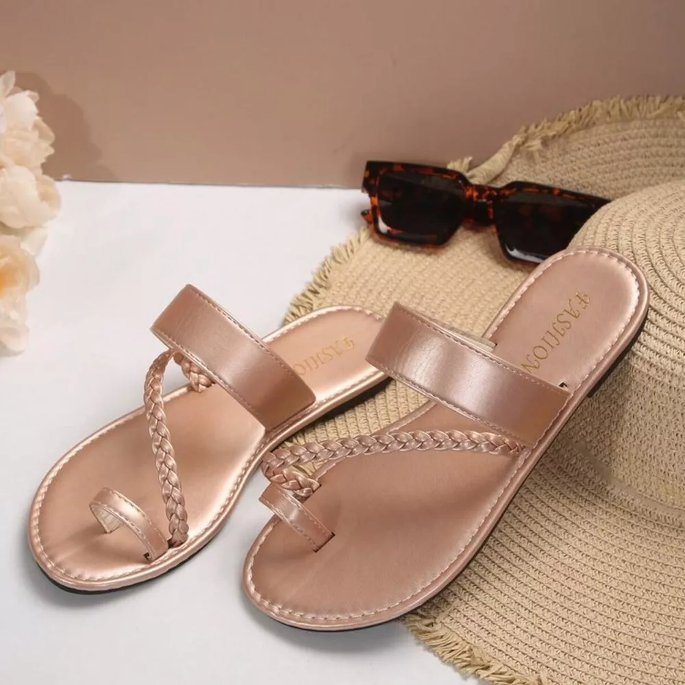 Toe Loop Flats Sandals, image 8