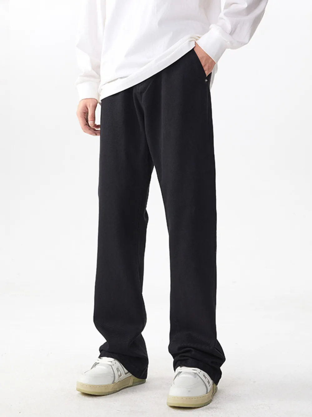 Men's Full Size Wash Wide Leg Relaxed Fit Jeans Plus Size