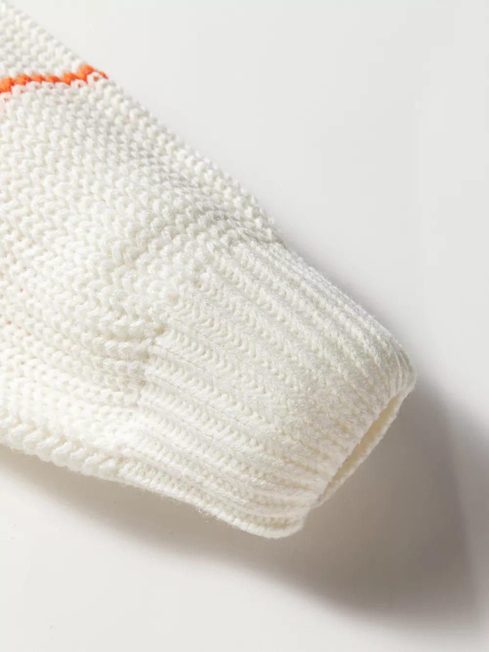 Colorful Striped Detail V Neck Drop Shoulder Baggy Sweater, image 8