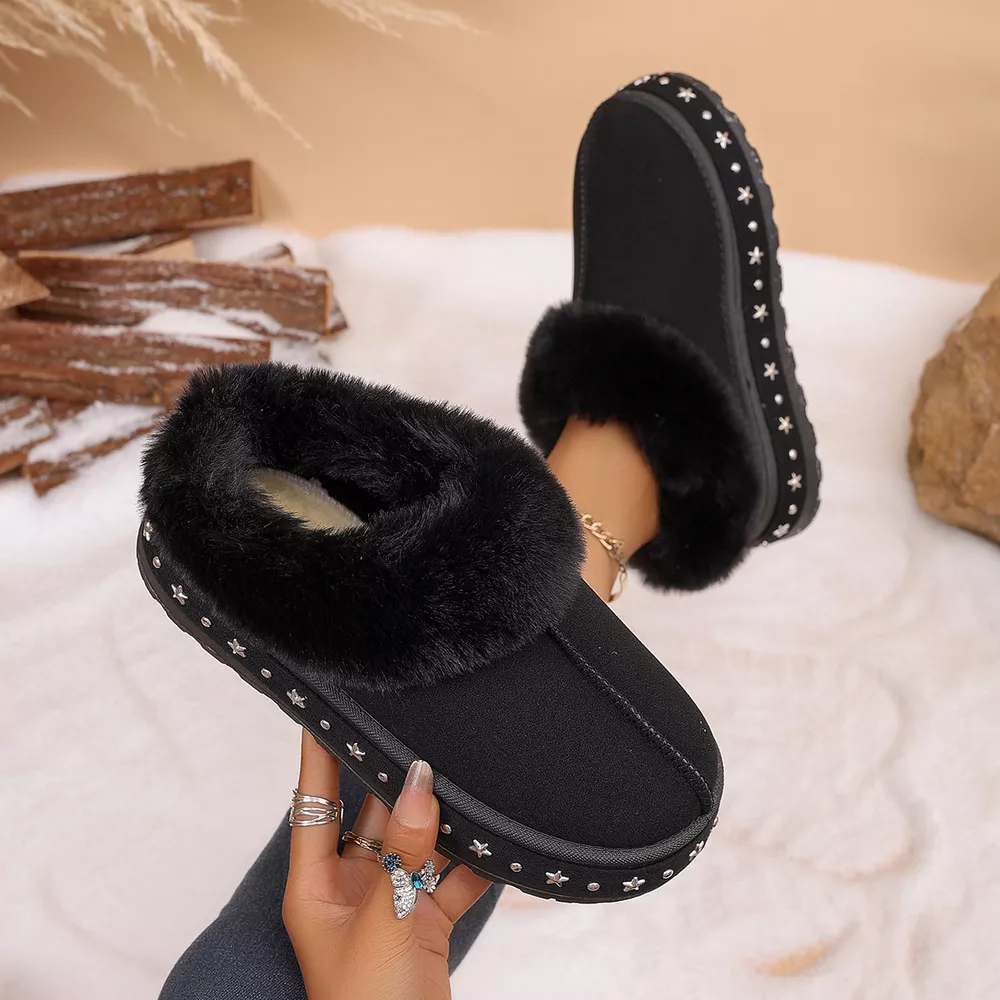Faux Fur Lined Platform Ankle Boots, image 4