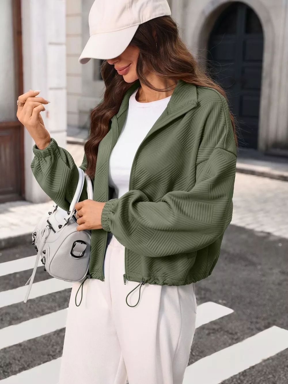 Textured Zip-Up Casual Jacket, image 10
