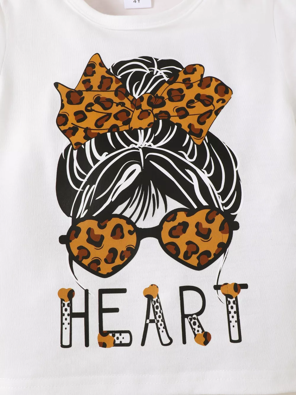 Children's Leopard Graphic Tee & Skirt Set, image 3