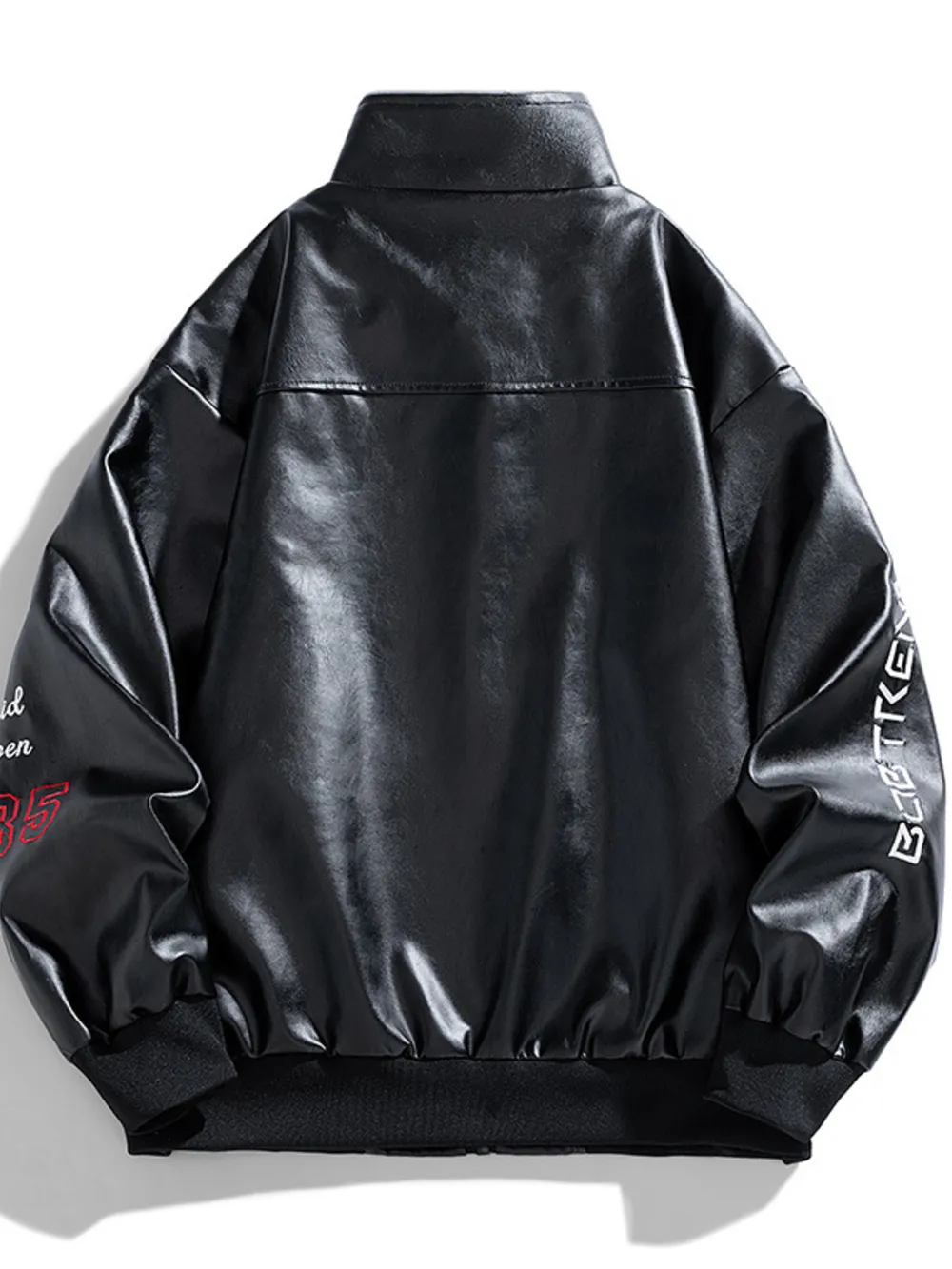 Men's Plus Size Racing-Inspired Zip Up Jacket, image 3