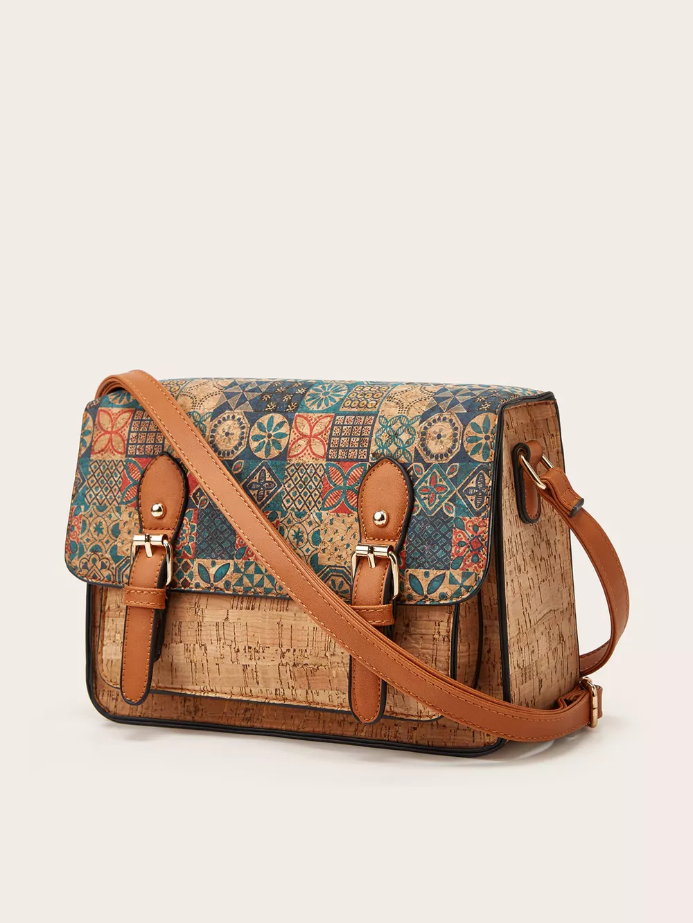 Vintage Pattern PU Leather Crossbody Bag, image 2