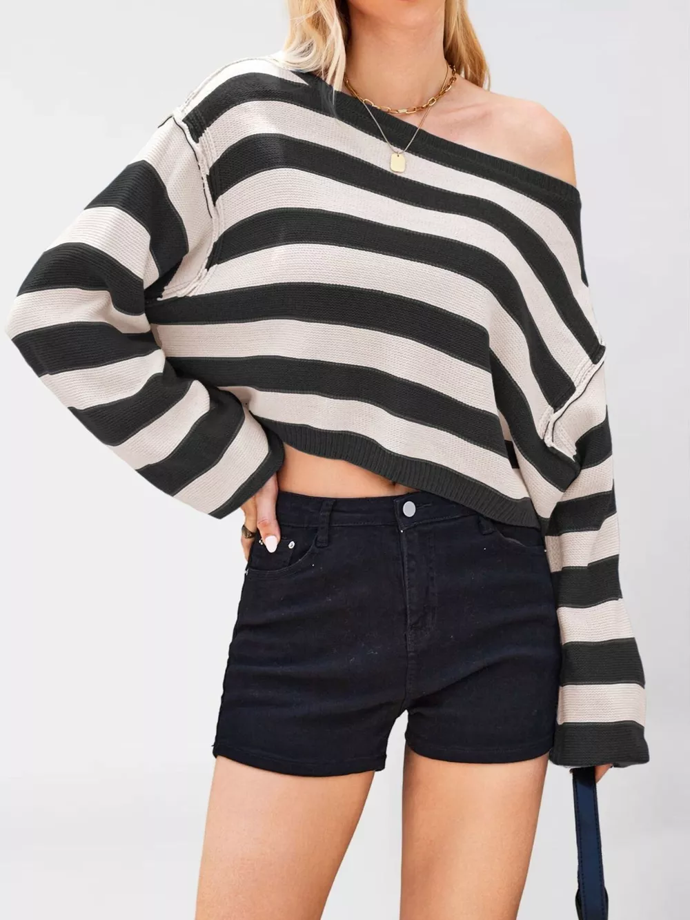 Striped Boat Neck Sweater, image 13