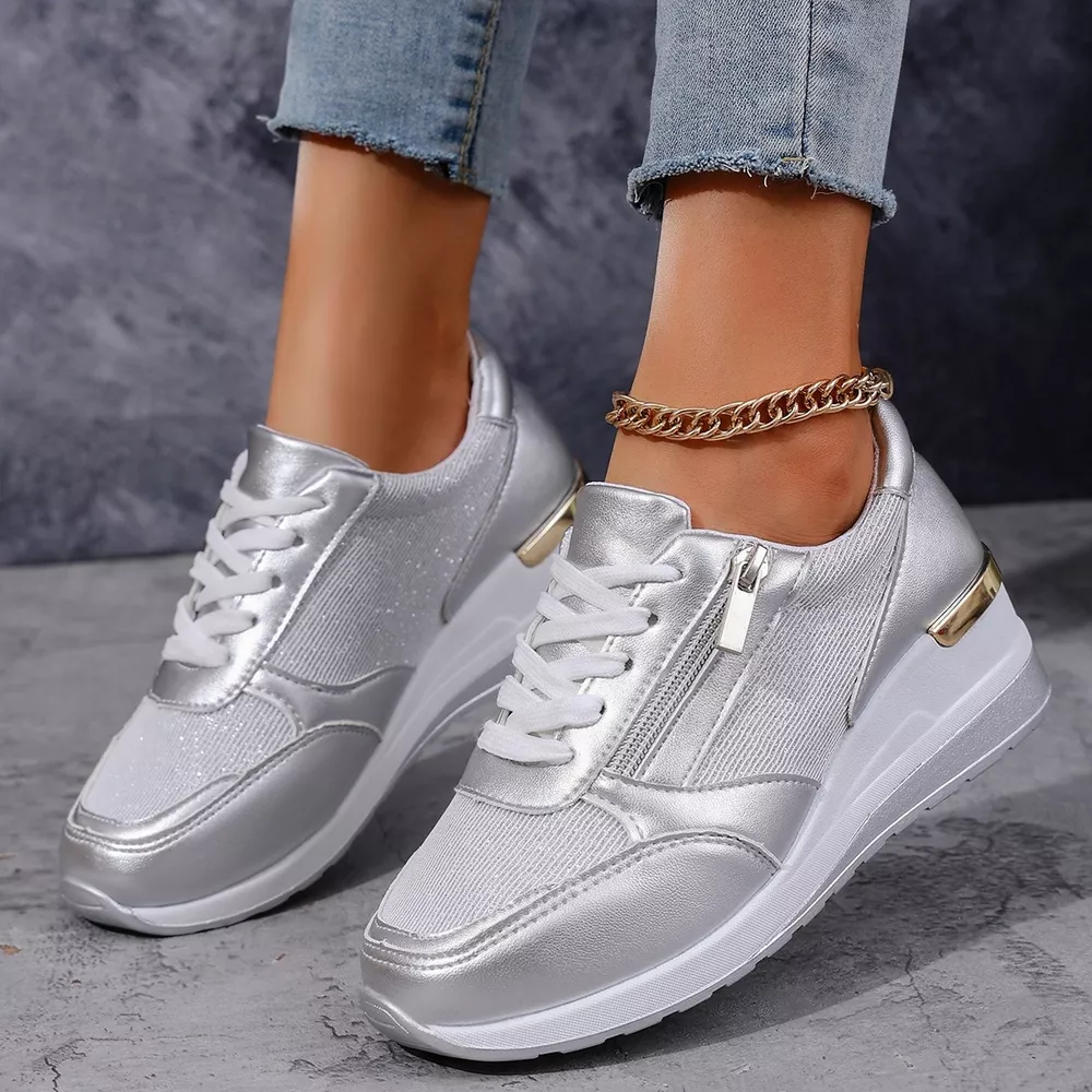 Round Toe Lace Up Sneakers, image 4