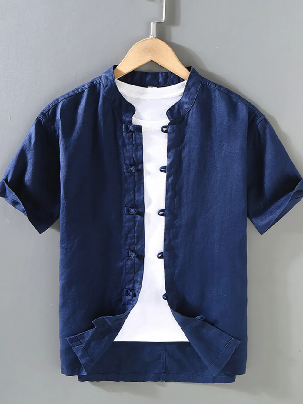 Men's Plus Size Button Up Short Sleeve Shirt, image 4