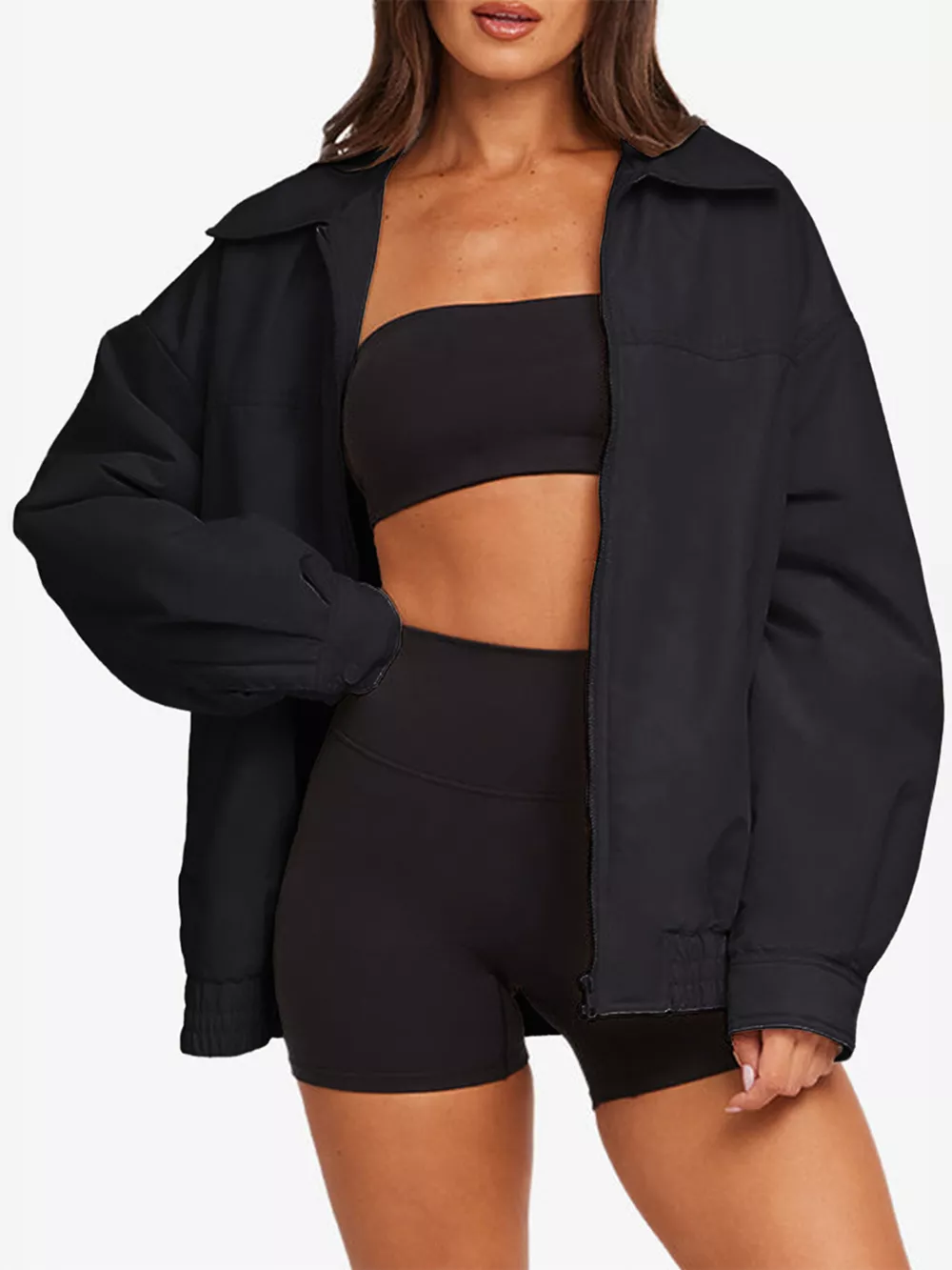 Relaxed Fit Lightweight Zip Up Jacket, image 5