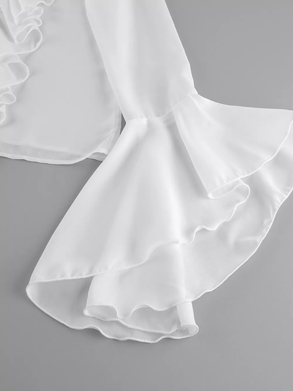 Ruffle Trim Flounce Sleeve Blouse, image 13