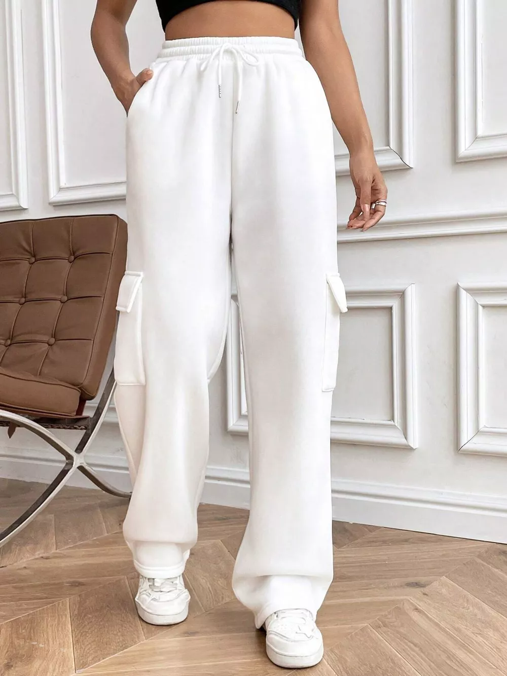 Relaxed Fit Pants with Drawstring Waist, image 13