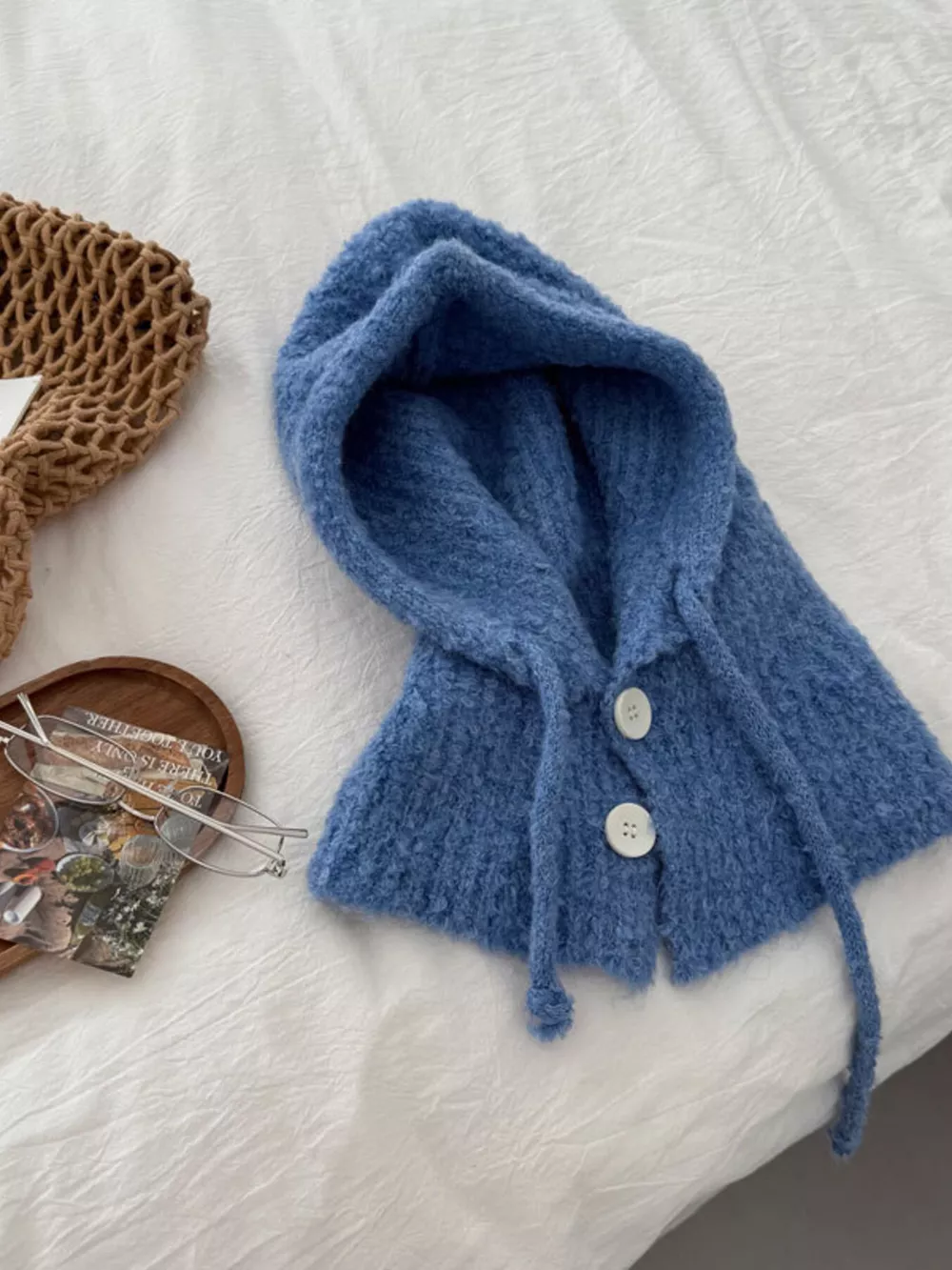 Cozy Knit Button Detail Hat, image 5
