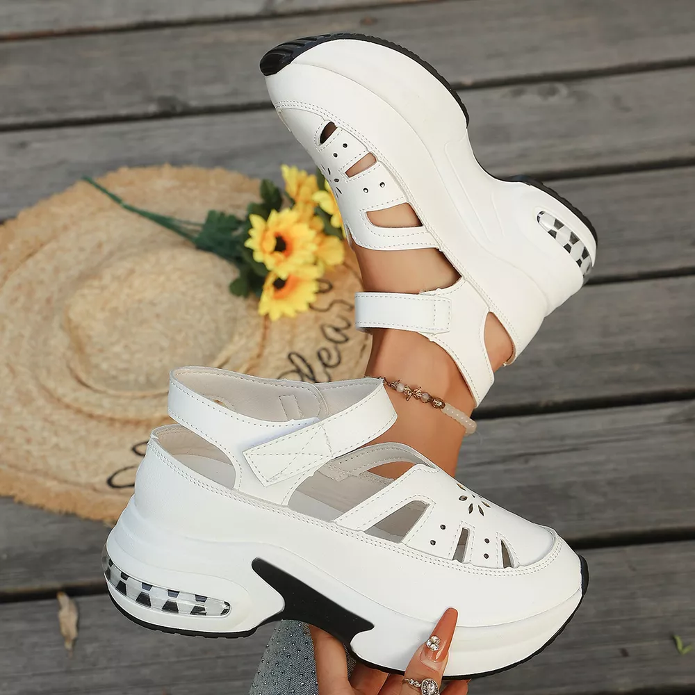 Cutout Round Toe Platform Sandals, image 7