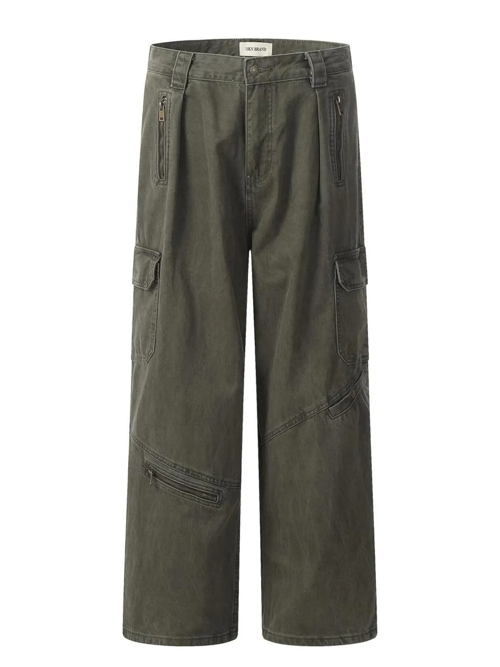 Men's Washed Cargo Wide Leg Jeans, image 4