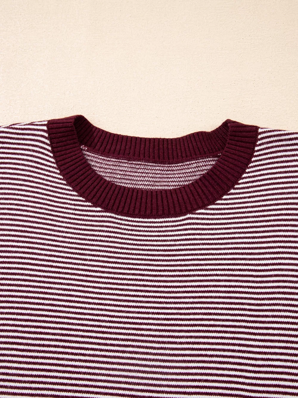 Stripe Color Block Patchwork Dolman Oversize Tunic Sweater, image 9