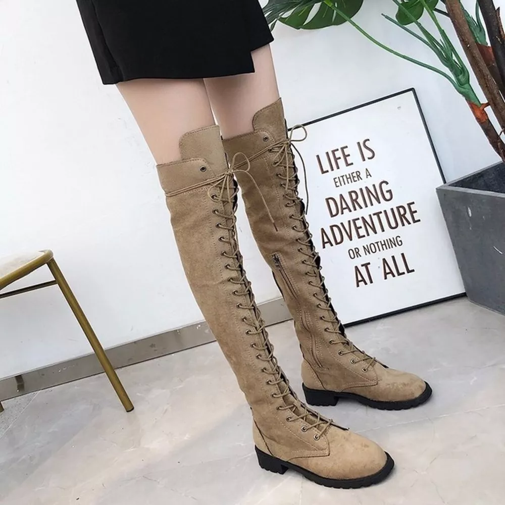 Lace-Up Over-the-Knee Boots, image 10