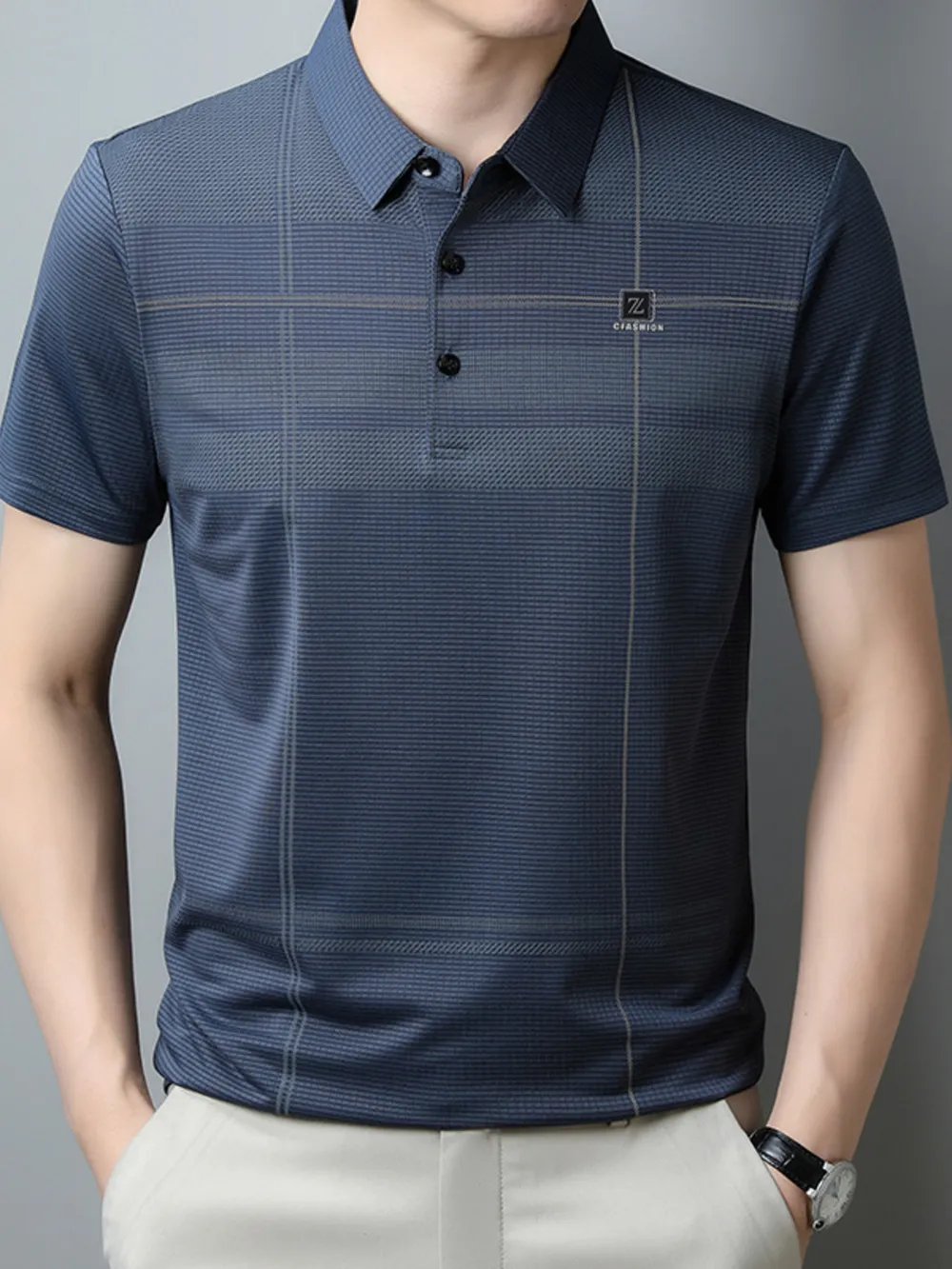 Men's Plus Size Quick-Dry Short Sleeve Polo Shirt