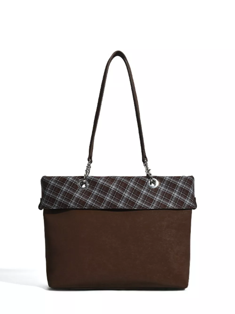 Plaid Trim Shoulder Bag, image 4