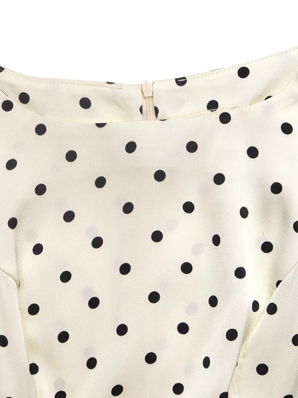 Polka Dot Sleeveless Peplum Blouse, image 6