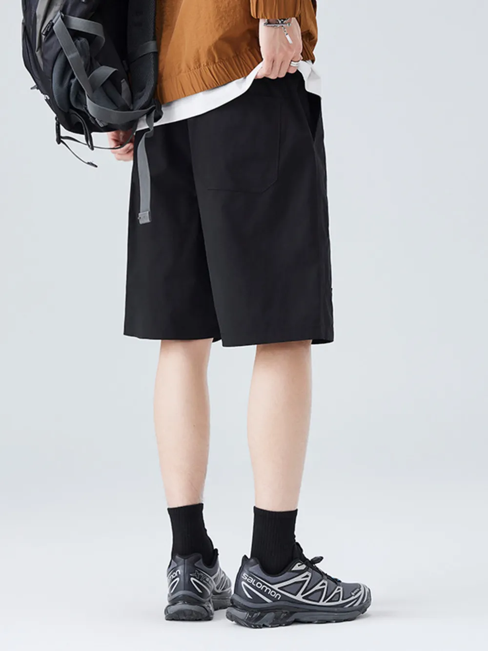 Men's Plus Size Drawstring Loose Fit Shorts, image 4