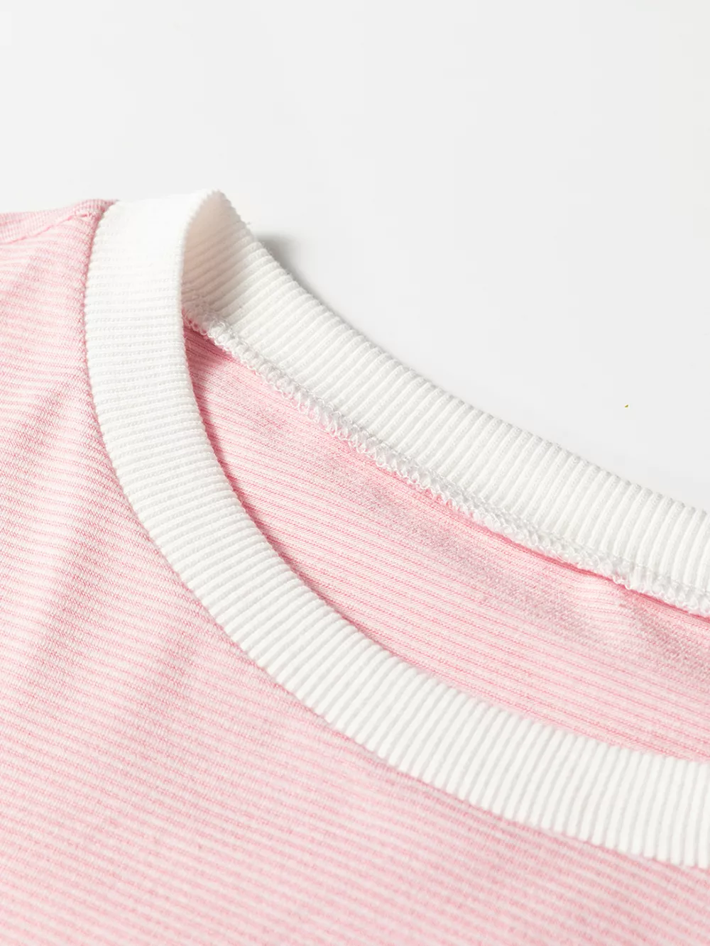 Stripe Contrast Edge Patchwork Long Sleeve Top, image 9