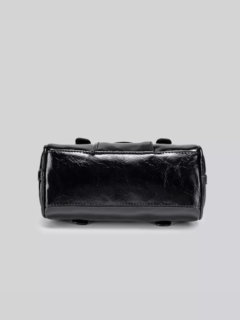 Elegant Patent Leather Mini Boston Crossbody Bag with Top Handle, image 8