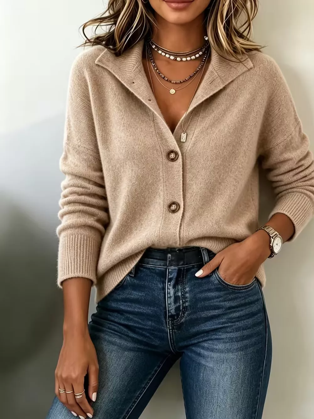 Button-Down Knit Cardigan, image 11