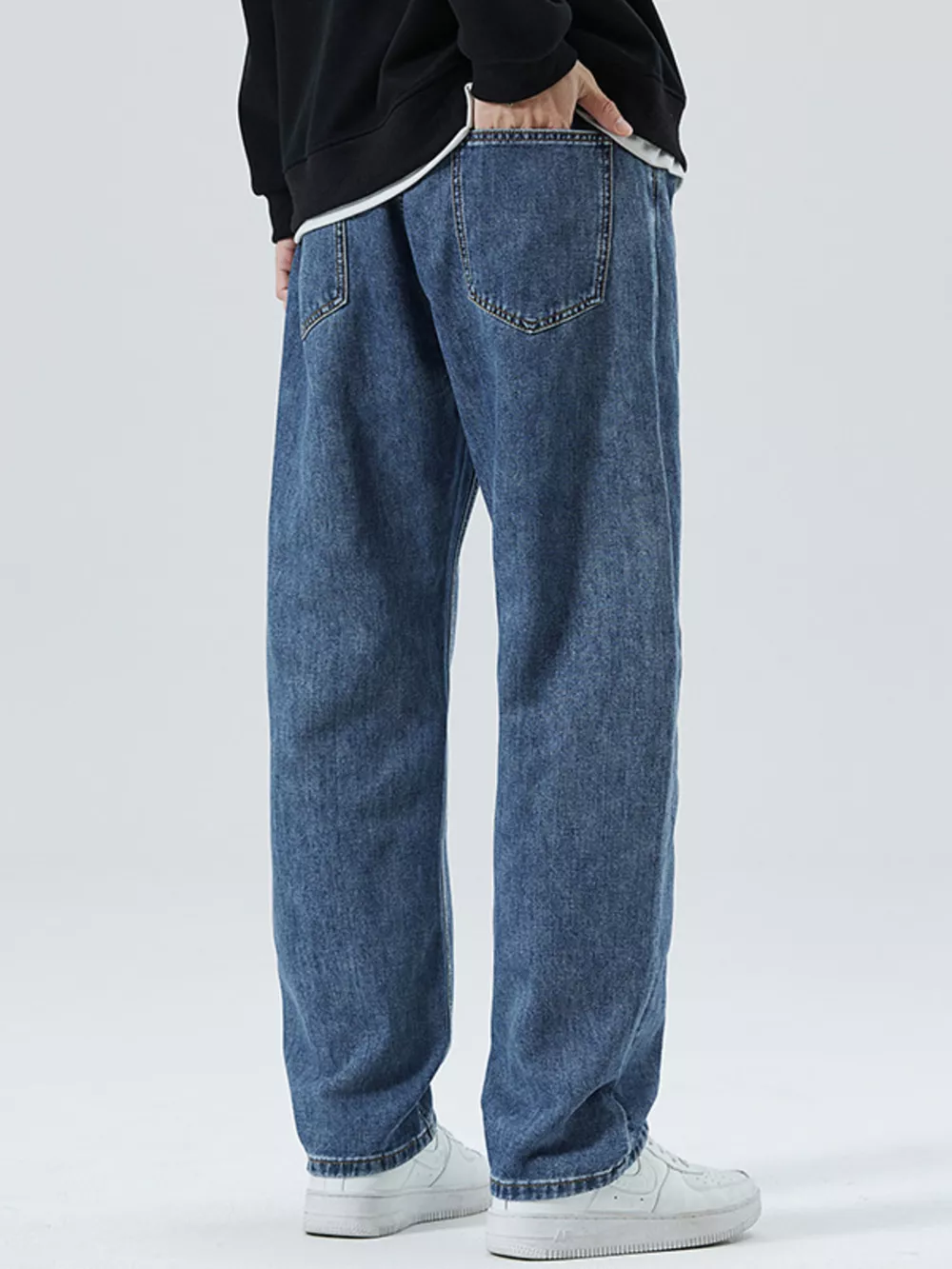 Men's Full Size Loose Fit Straight Leg Jeans Plus Size, image 3