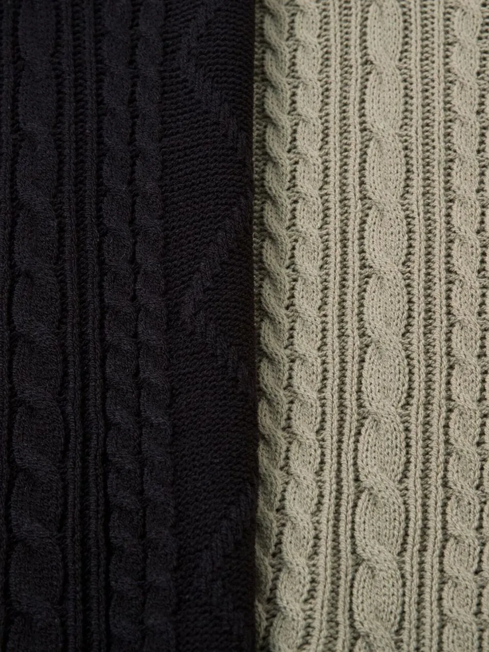 Men's Cable Knit Short Sleeve Knit Polo, image 6