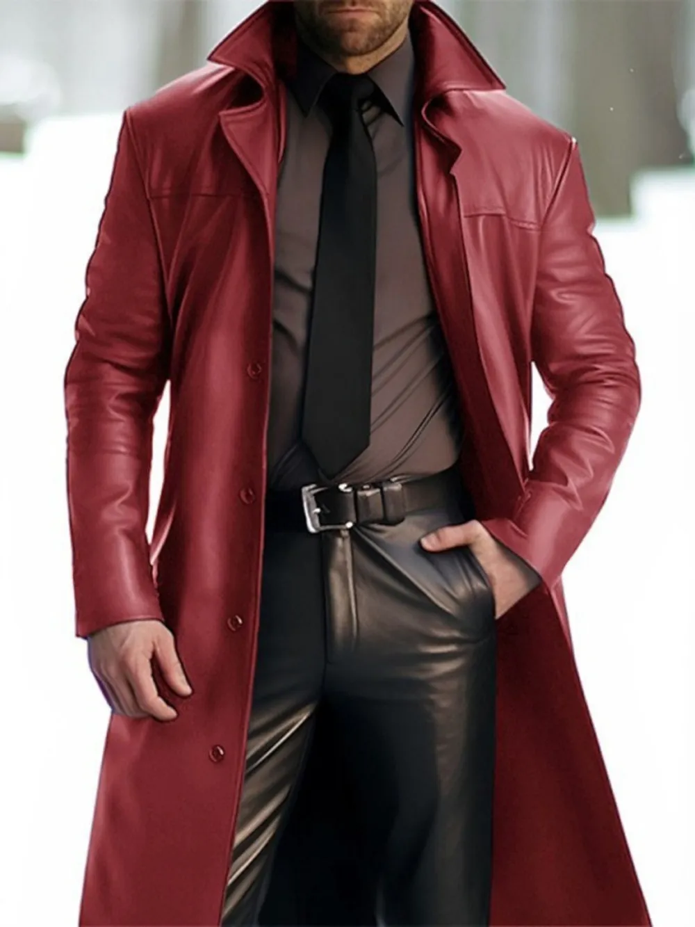 Men's Full Size Button Up Long Sleeve Jacket Plus Size, image 4