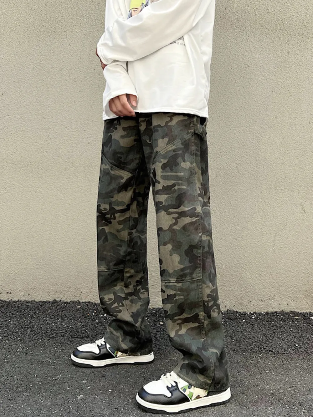 Men's Full Size Camouflage Loose Fit Jeans Plus Wize, image 2