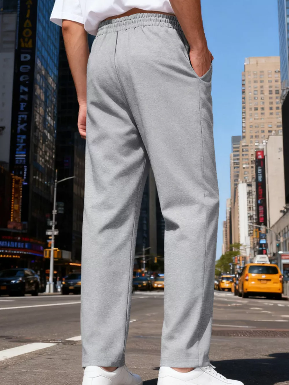 Men's Full Size Drawstring Straight Leg Pants Plus Size, image 12