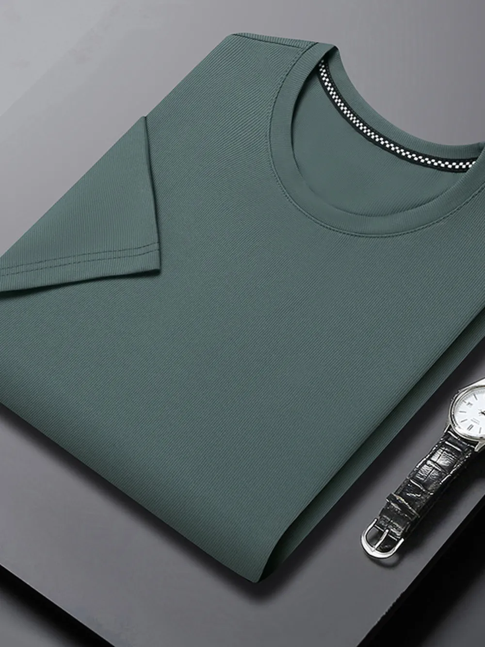 Men's Plus Size Breathable Short Sleeve T-Shirt, image 2
