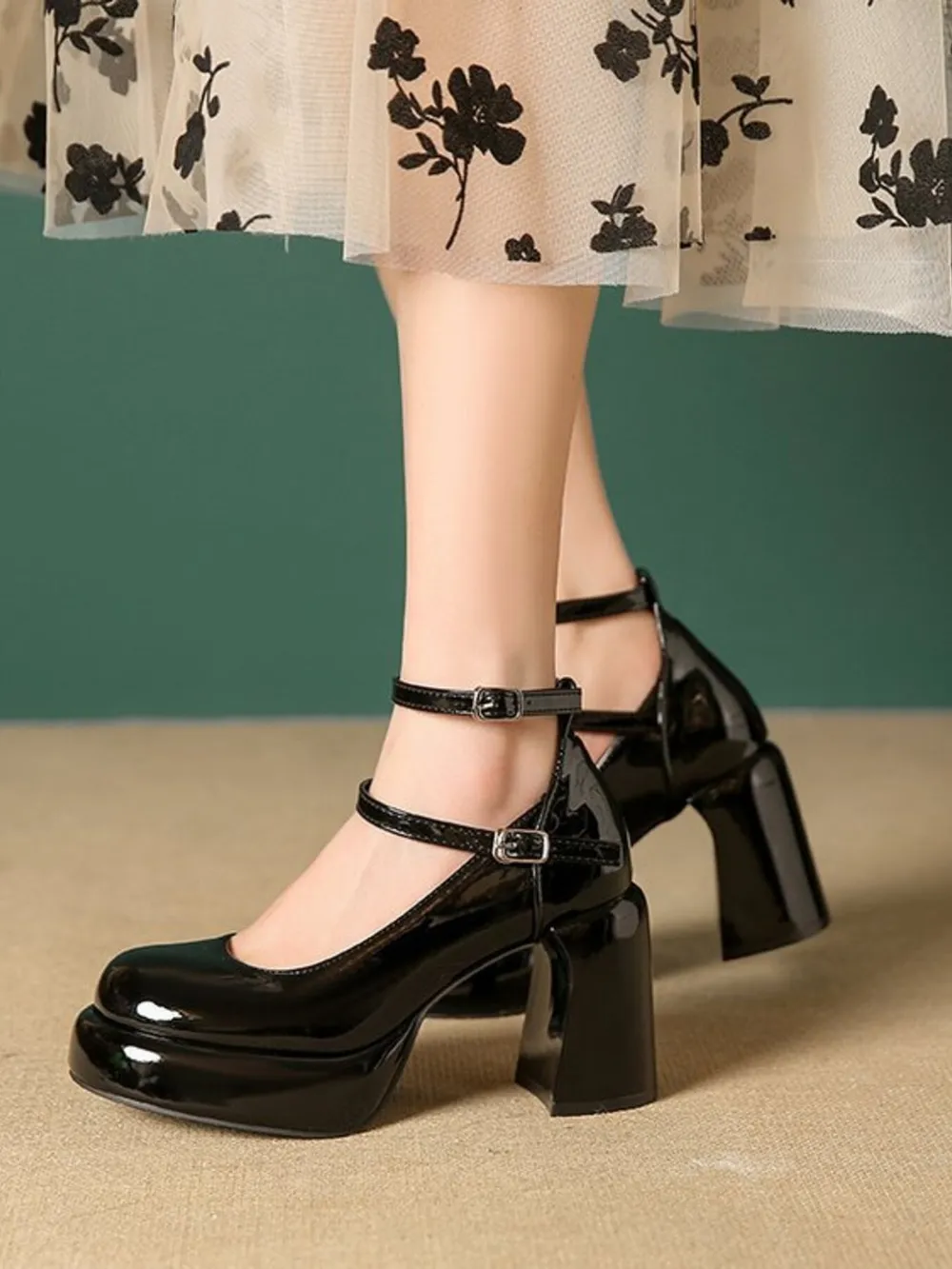 Patent Leather Mary Jane Platform Pumps, image 6