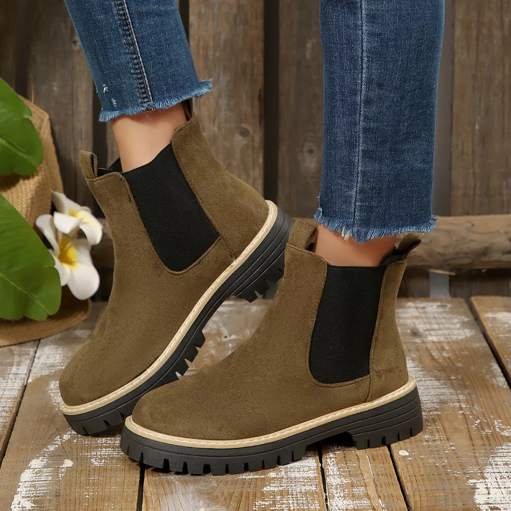 Round Toe Block Heels Boots, image 21