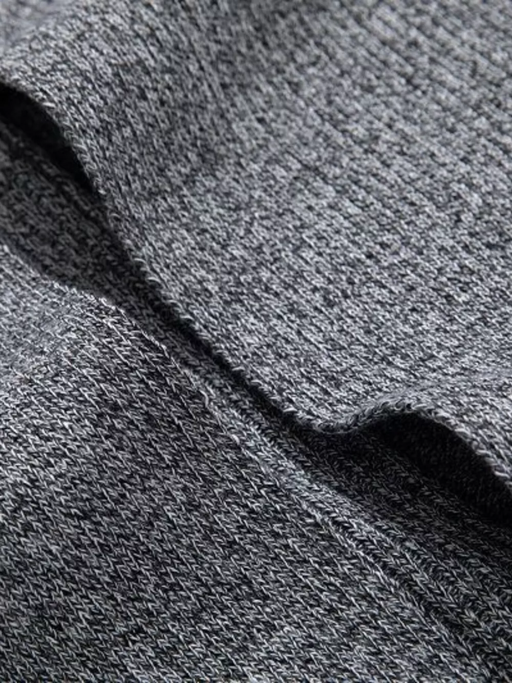 Men's Plus Size Heathered Open Front Longline Knit Cardigan with Pockets, image 6