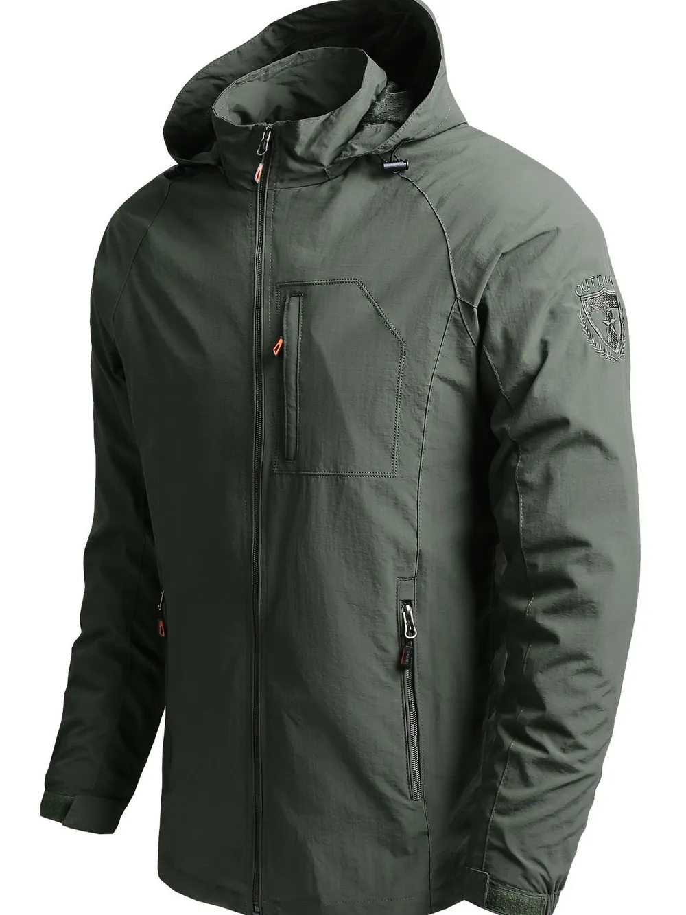 Men's Plus Size Lightweight Hooded Windproof Outdoor Jacket