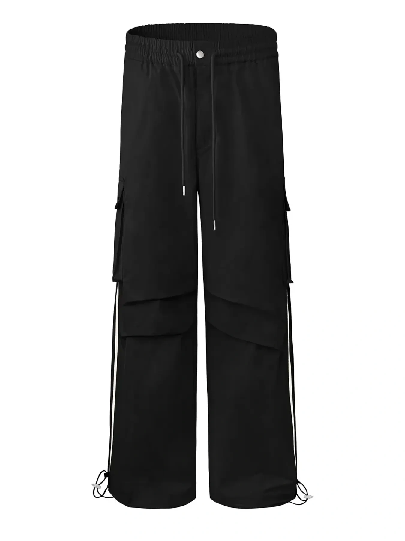 Men's Drawstring Wide Leg Pants, image 3