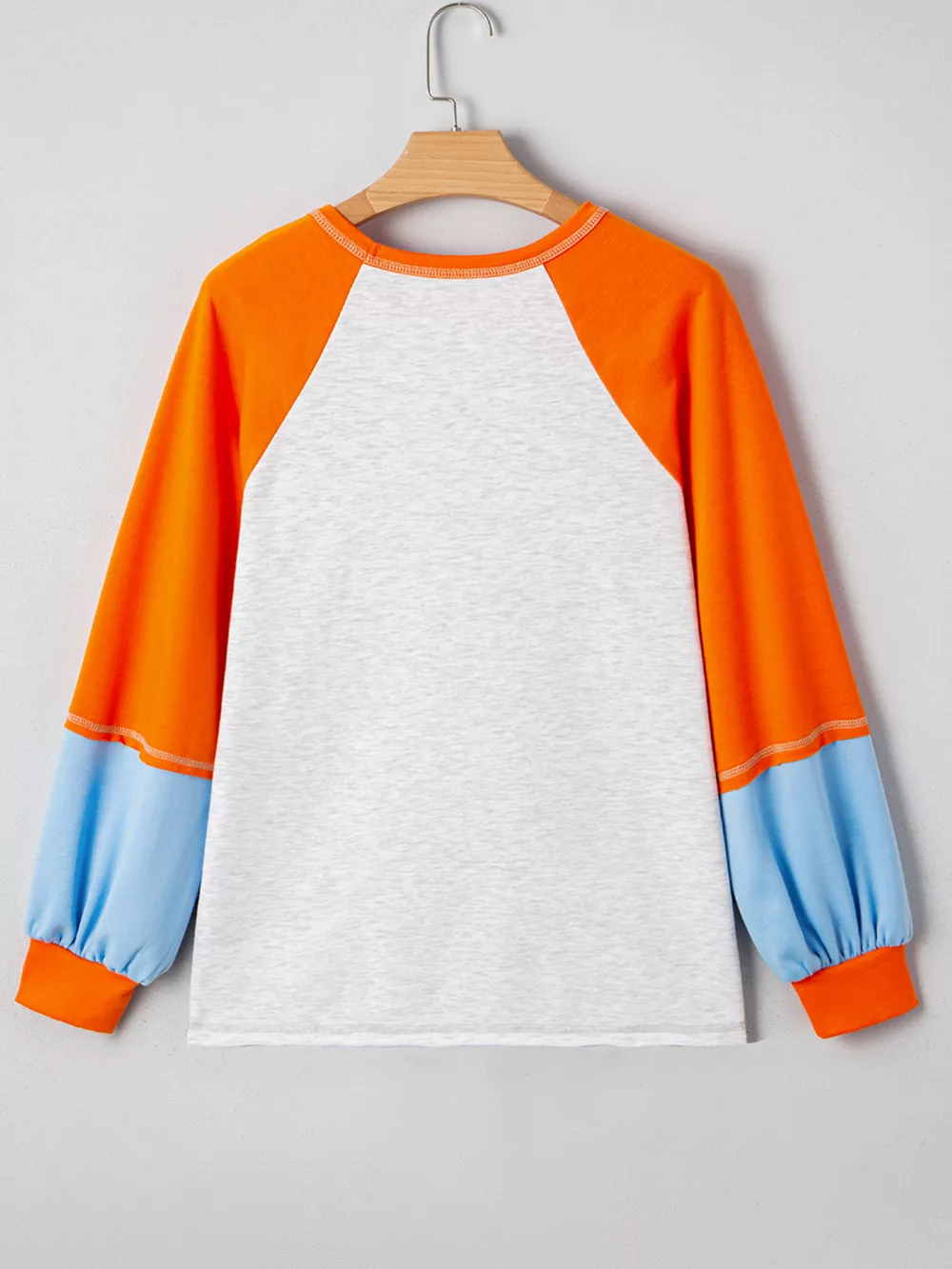 Thanksgiving Turkey Sequin Color Block Raglan Sleeve Top, image 5