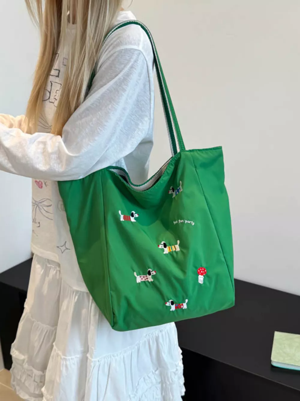 Embroidered Dachshund Shoulder Bag, image 5