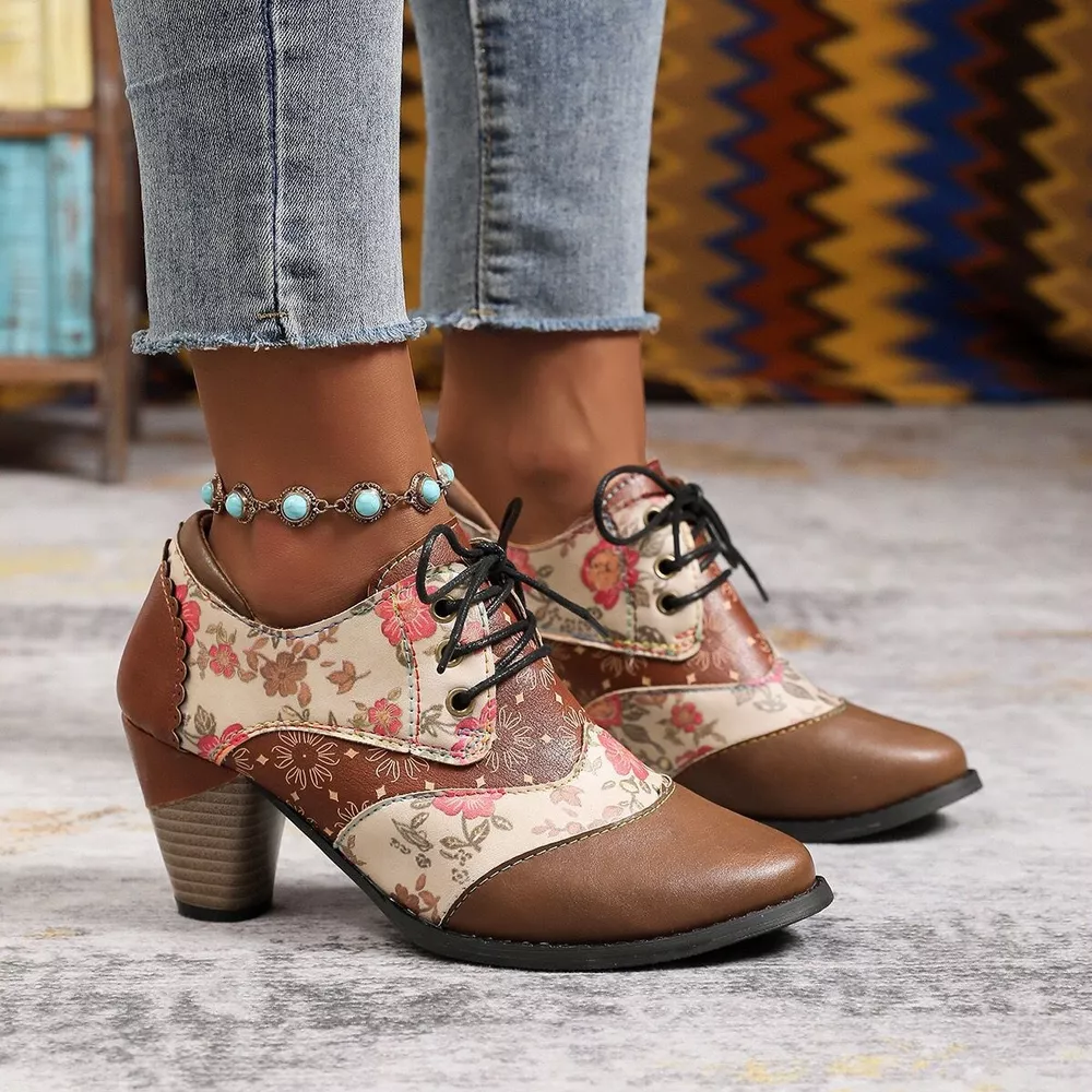 Lace-Up Block Heel Ankle Boots, image 16