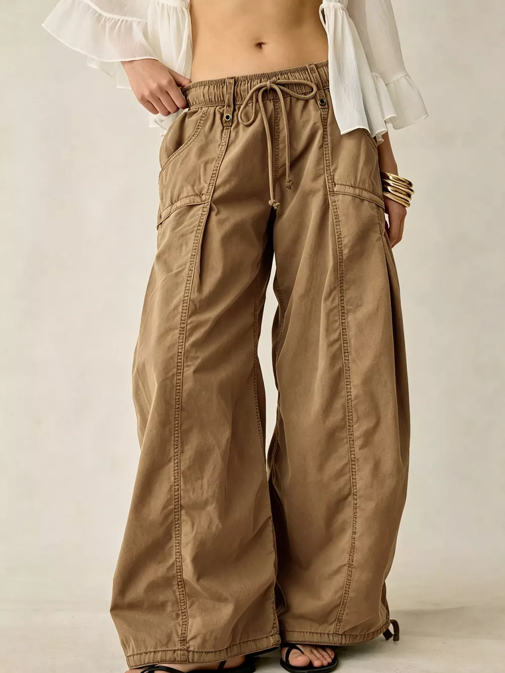 High-Waisted Cargo Wide-Leg Pants, image 28