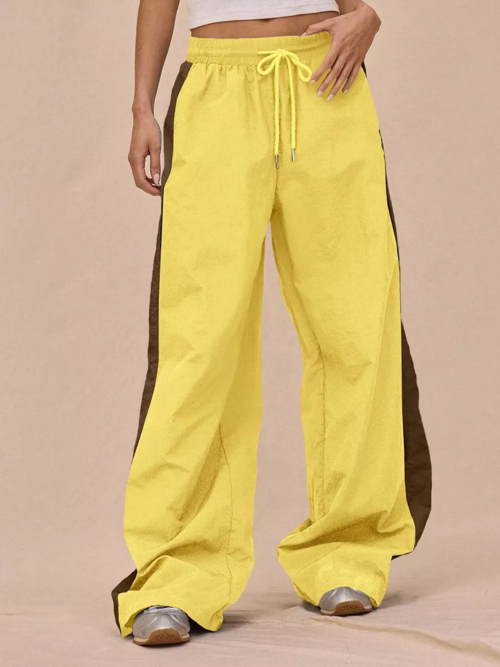 Color-Block Tracksuit and Wide-Leg Pants Set, image 13