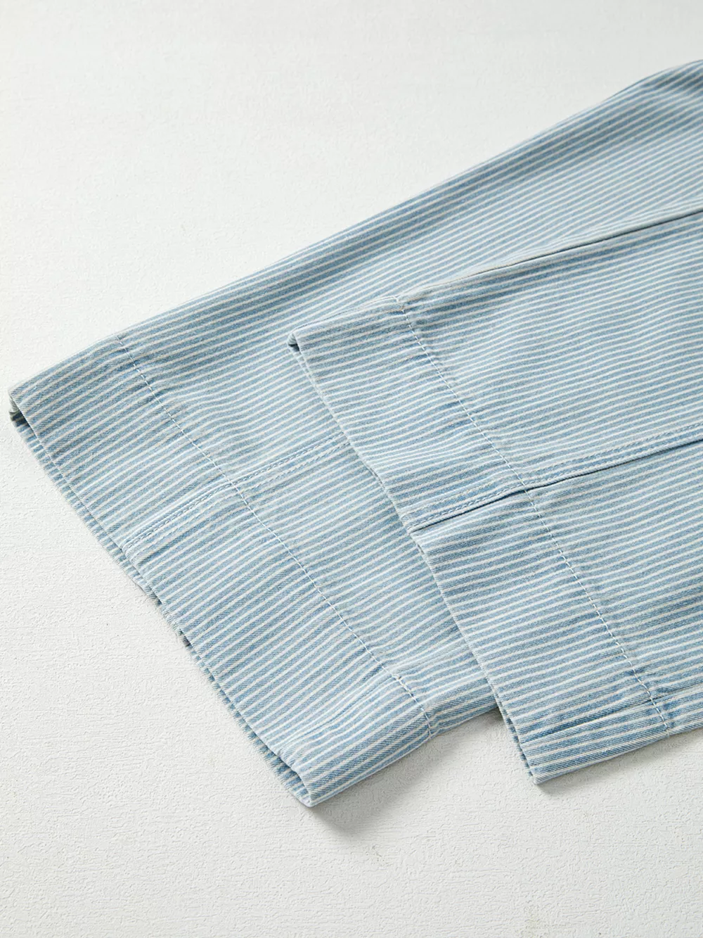 Stripe Mid Rise Drawstring Waist Jeans, image 12
